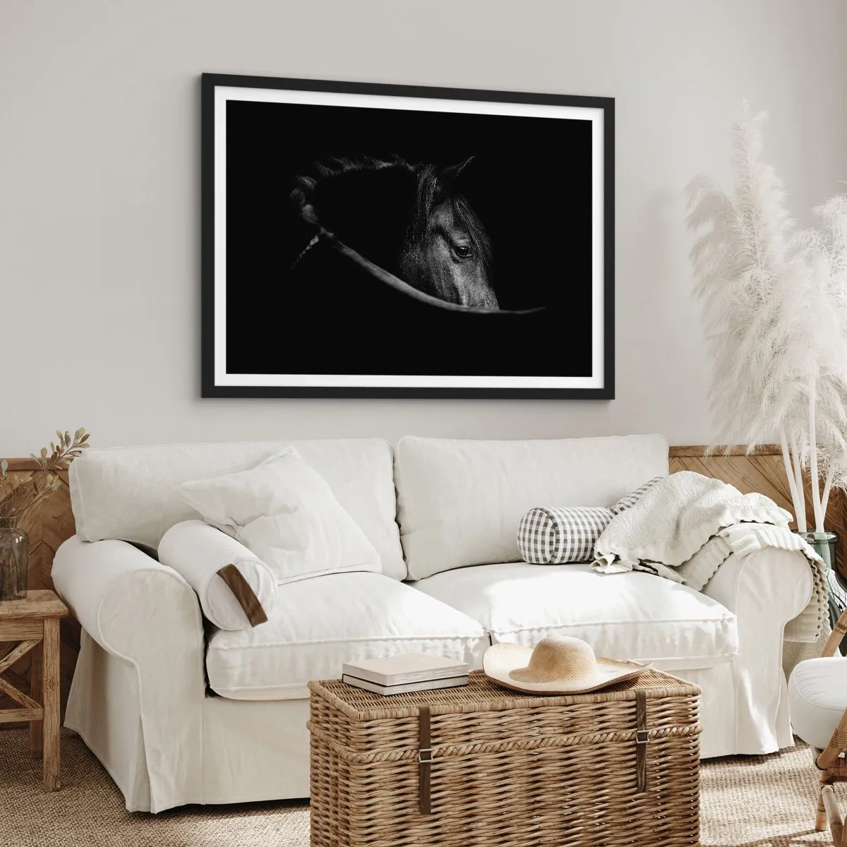 Plakat i sort ramme - Sort prins - 100x70 cm