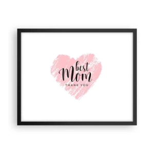 Plakat i sort ramme - Altid det rette øjeblik - 50x40 cm