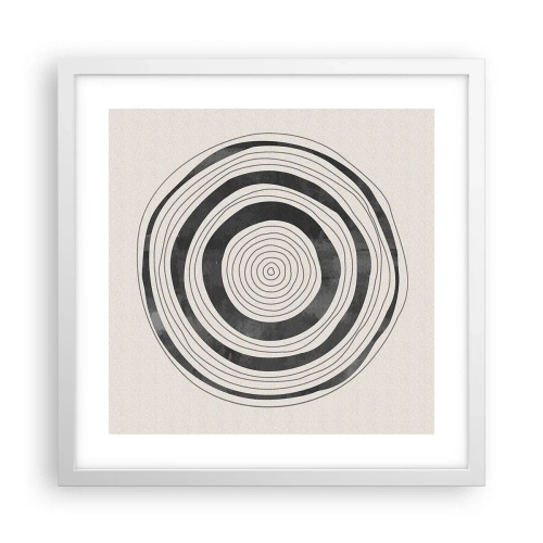 Plakat i hvid ramme - Det vigtige er det, der er imellem - 40x40 cm