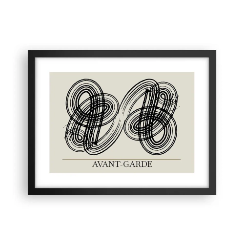 Plakat i sort ramme - Det kom ud spontant - 40x30 cm