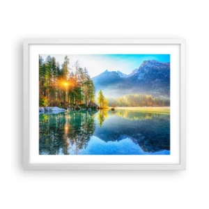 Plakat i hvid ramme - Majestæt og sødme - 50x40 cm
