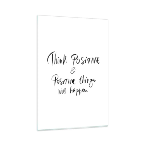 Billede på glas - Hvordan skal man leve? - 80x120 cm