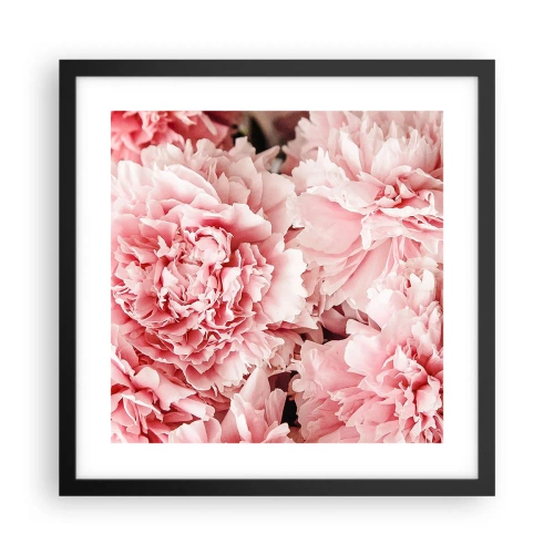 Plakat i sort ramme - Lyserød drøm - 40x40 cm