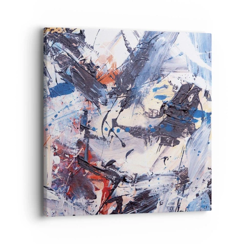 Lærredstryk - Billede på lærred - Abstraktionens vanvittige dans - 40x40 cm
