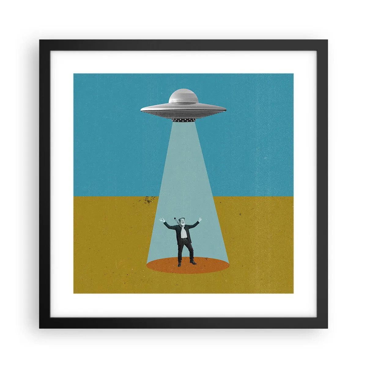 Plakat i sort ramme - Et tæt møde - 40x40 cm