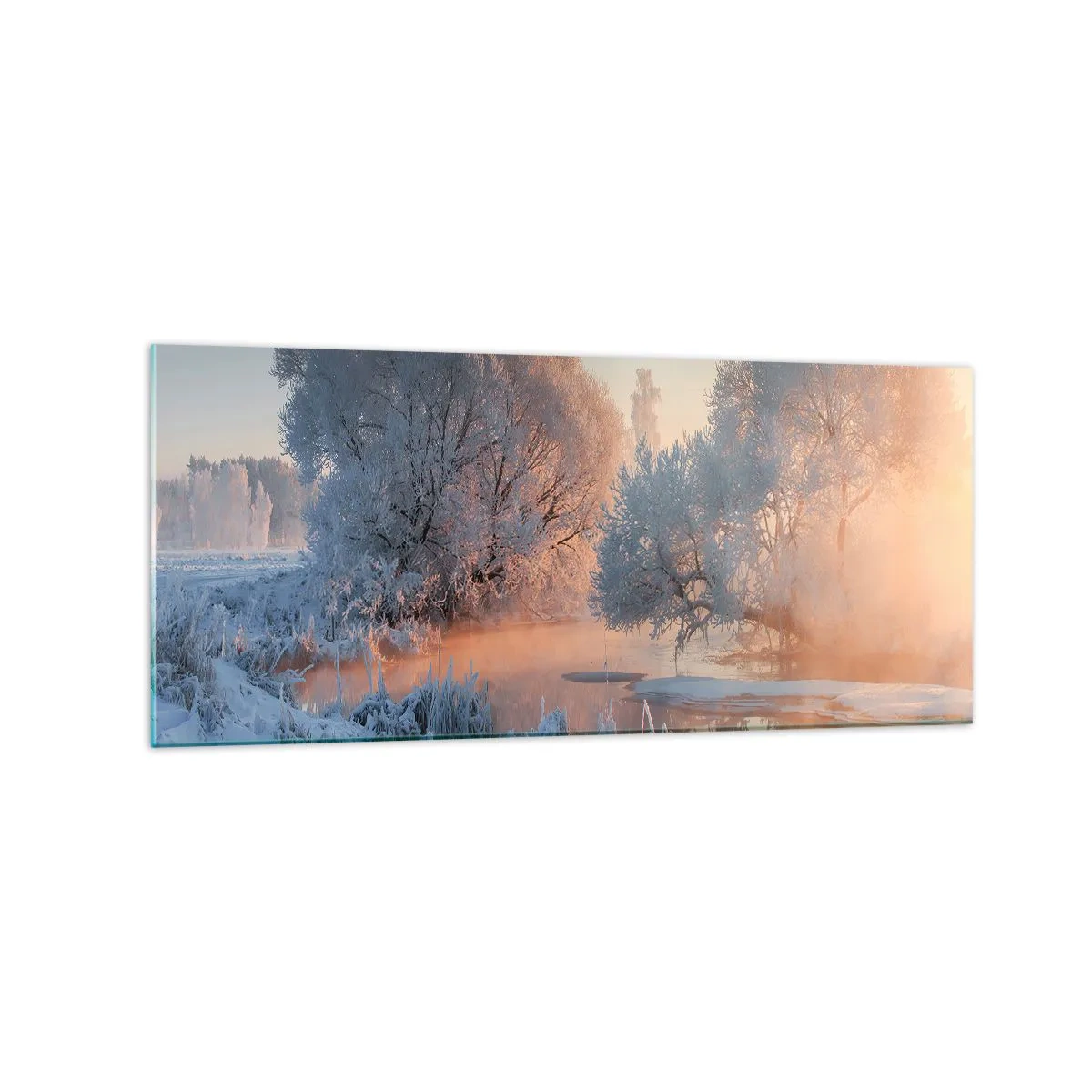 Billede på glas - Alt lyser i solskinnende krystal - 120x50 cm