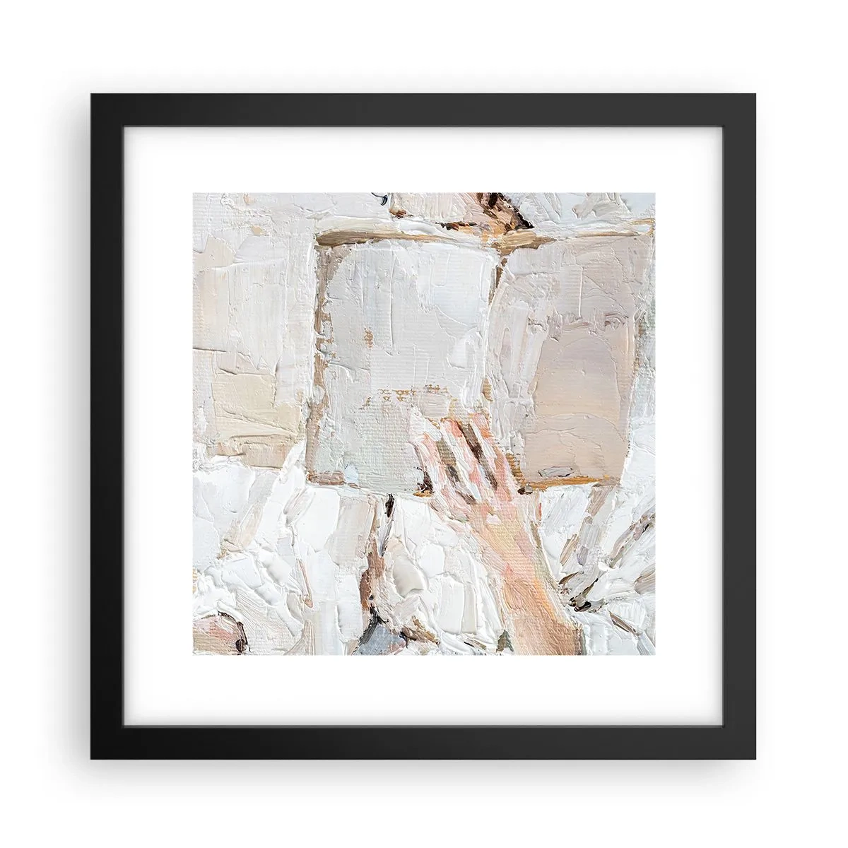 Plakat i sort ramme - I en anden verden - 30x30 cm