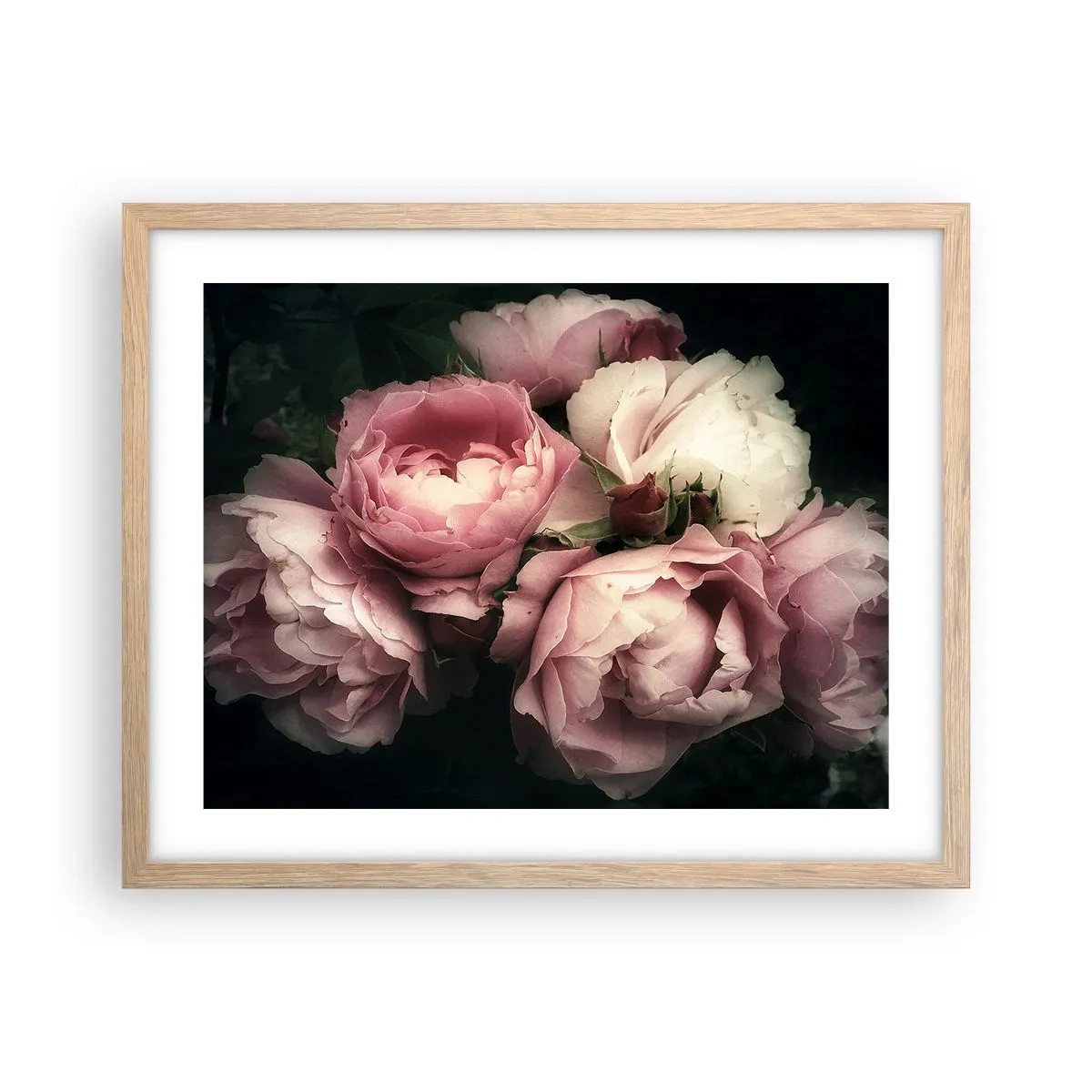 Plakat i ramme af lyst egetræ - Belle epoque charme - 50x40 cm