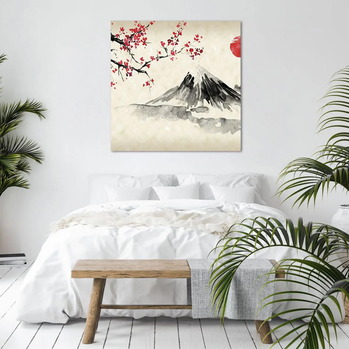 Lærredstryk - Billede på lærred - Bliv forelsket i Japan - 50x50 cm