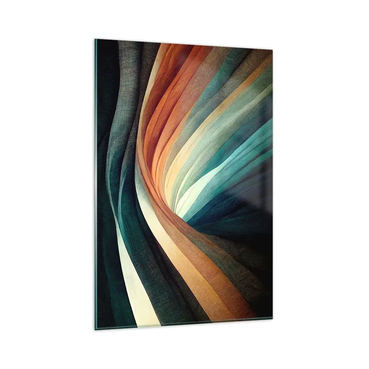 Billede på glas - Vævet af farver - 80x120 cm