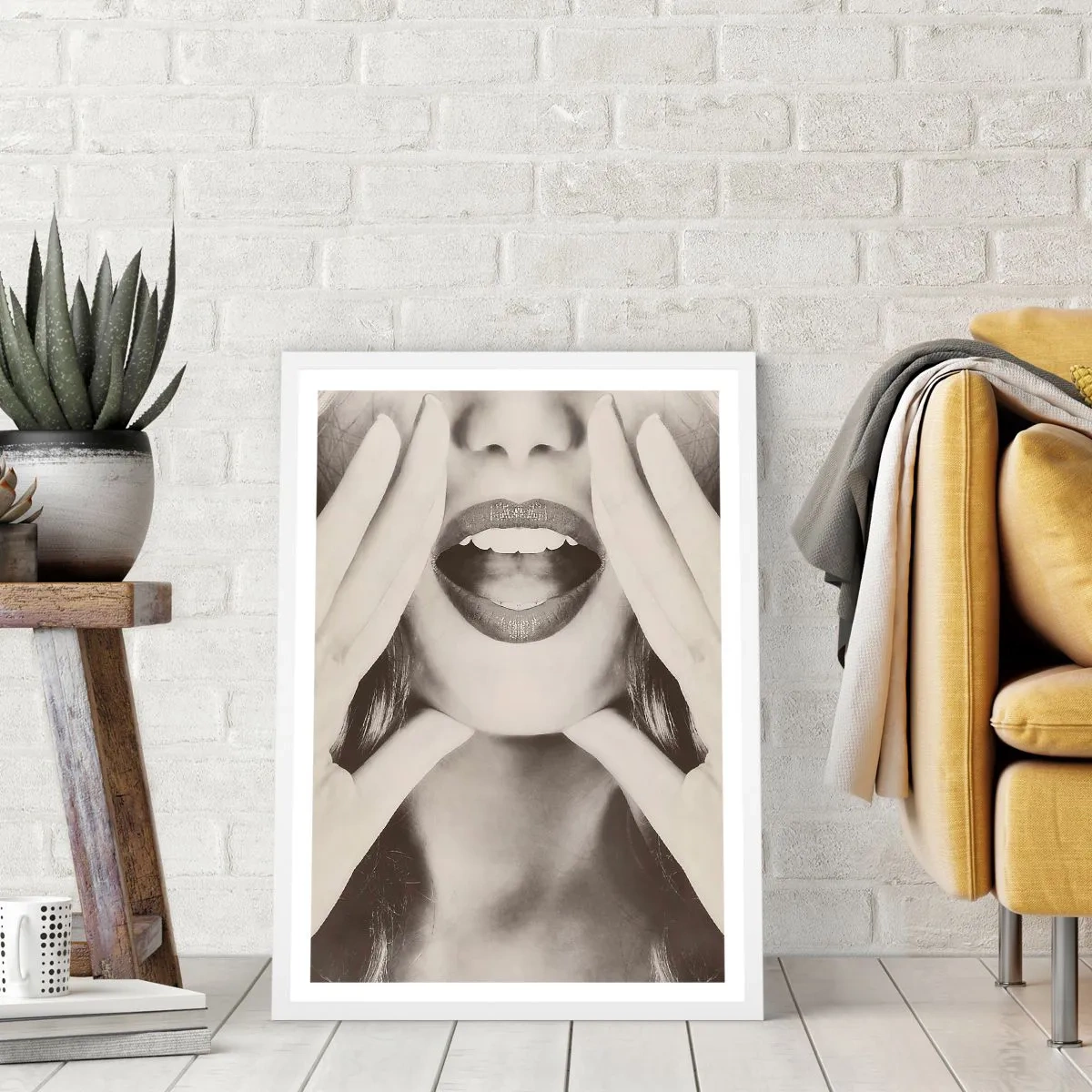 Plakat i hvid ramme - Jeg er på vej! - 70x100 cm