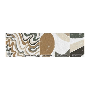 Fototapet Prøve Standard Eco - Slyngninger af jordfarver - Abstraktion, Stykke, Boho - 100x30 cm