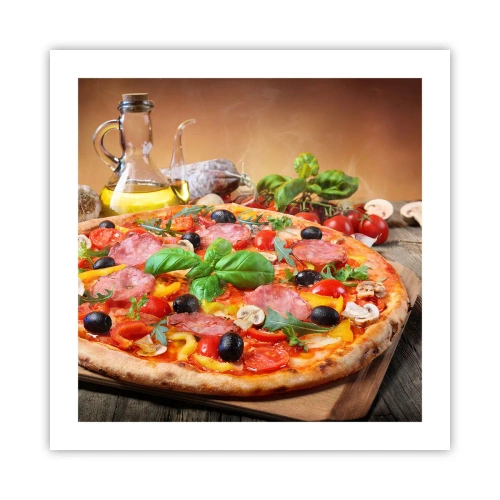 Plakat - Med en ægte italiensk smag - 50x50 cm