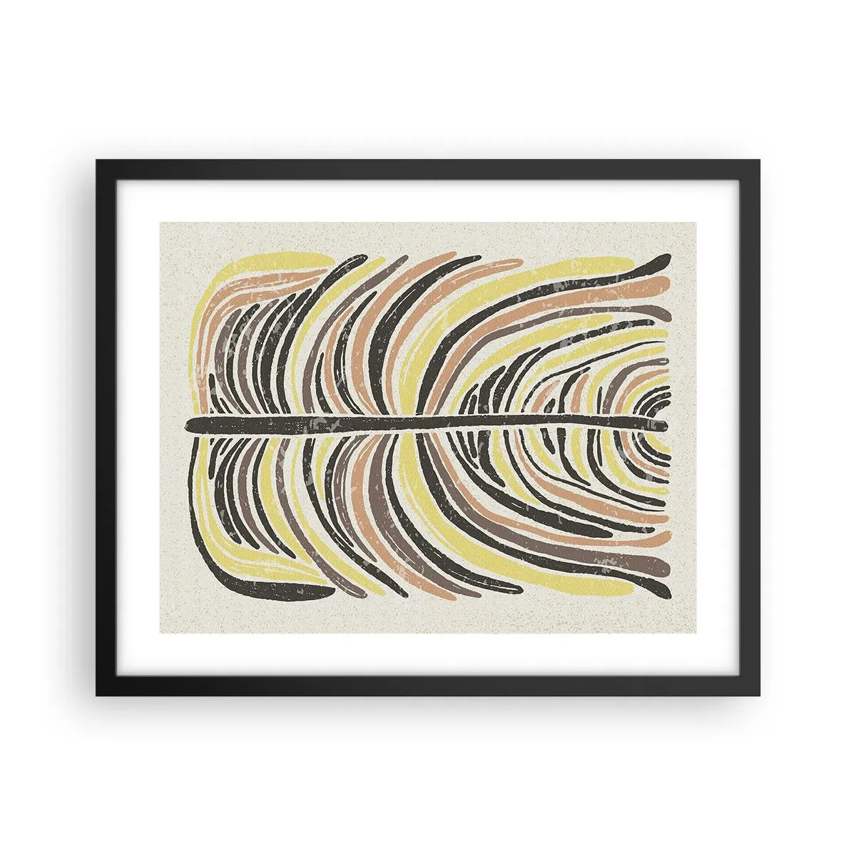Plakat i sort ramme - Levende abstraktion - 50x40 cm