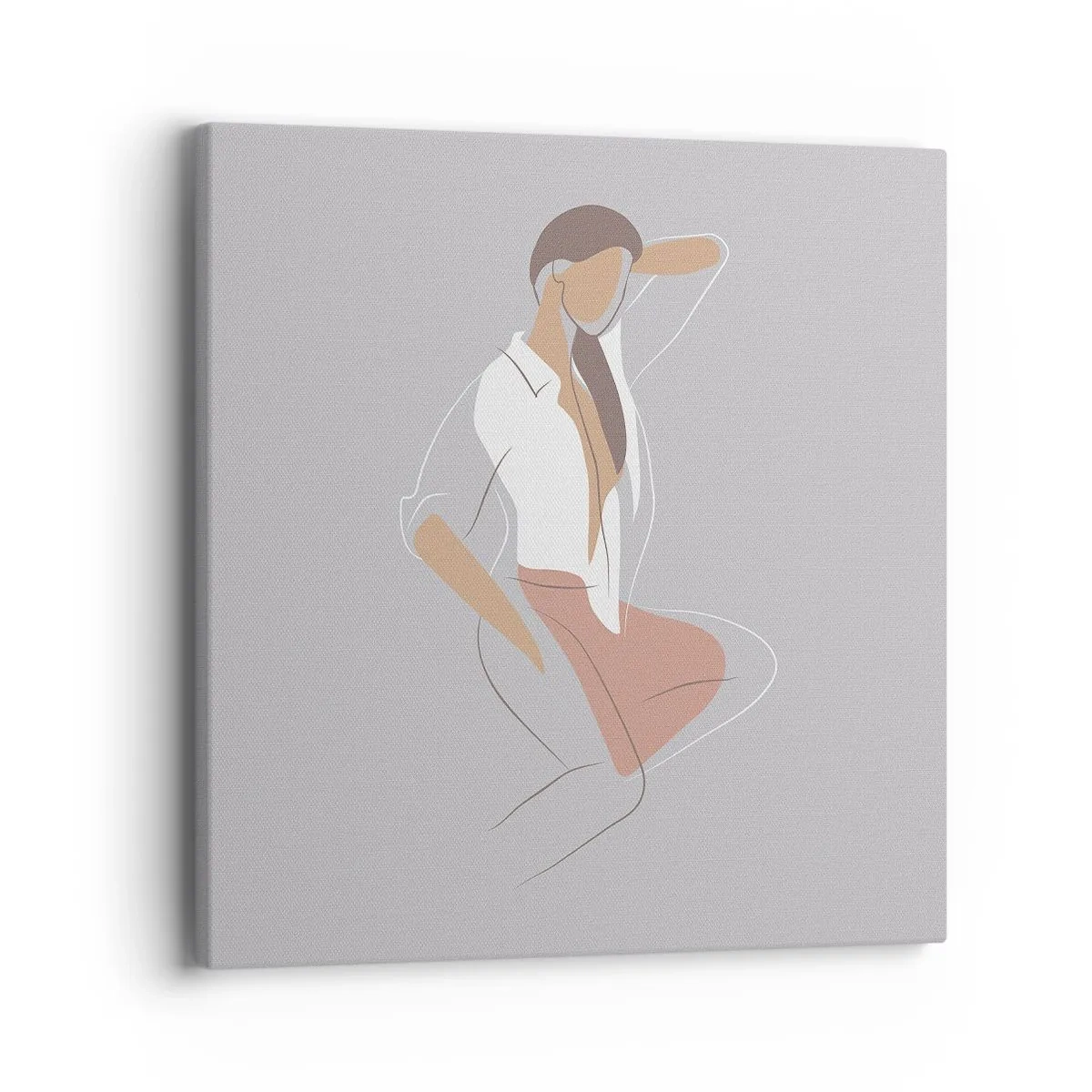 Lærredstryk - Billede på lærred - Omrids af nåde - 40x40 cm