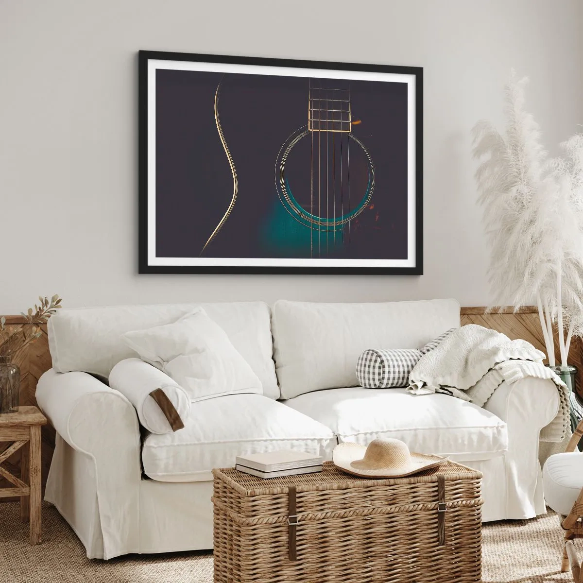 Plakat i sort ramme - Et øjeblik før det lyder - 70x50 cm