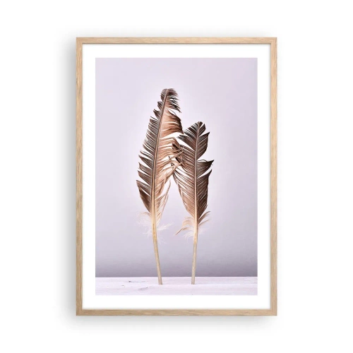 Plakat i ramme af lyst egetræ - Mod intetheden - 50x70 cm