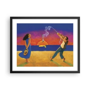 Plakat i sort ramme - Mere end en stjerne fra himlen - 50x40 cm