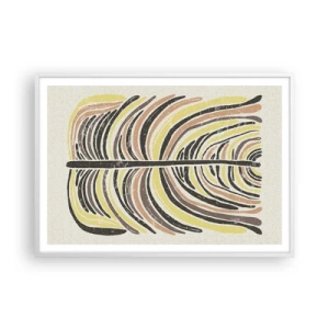 Plakat i hvid ramme - Levende abstraktion - 100x70 cm