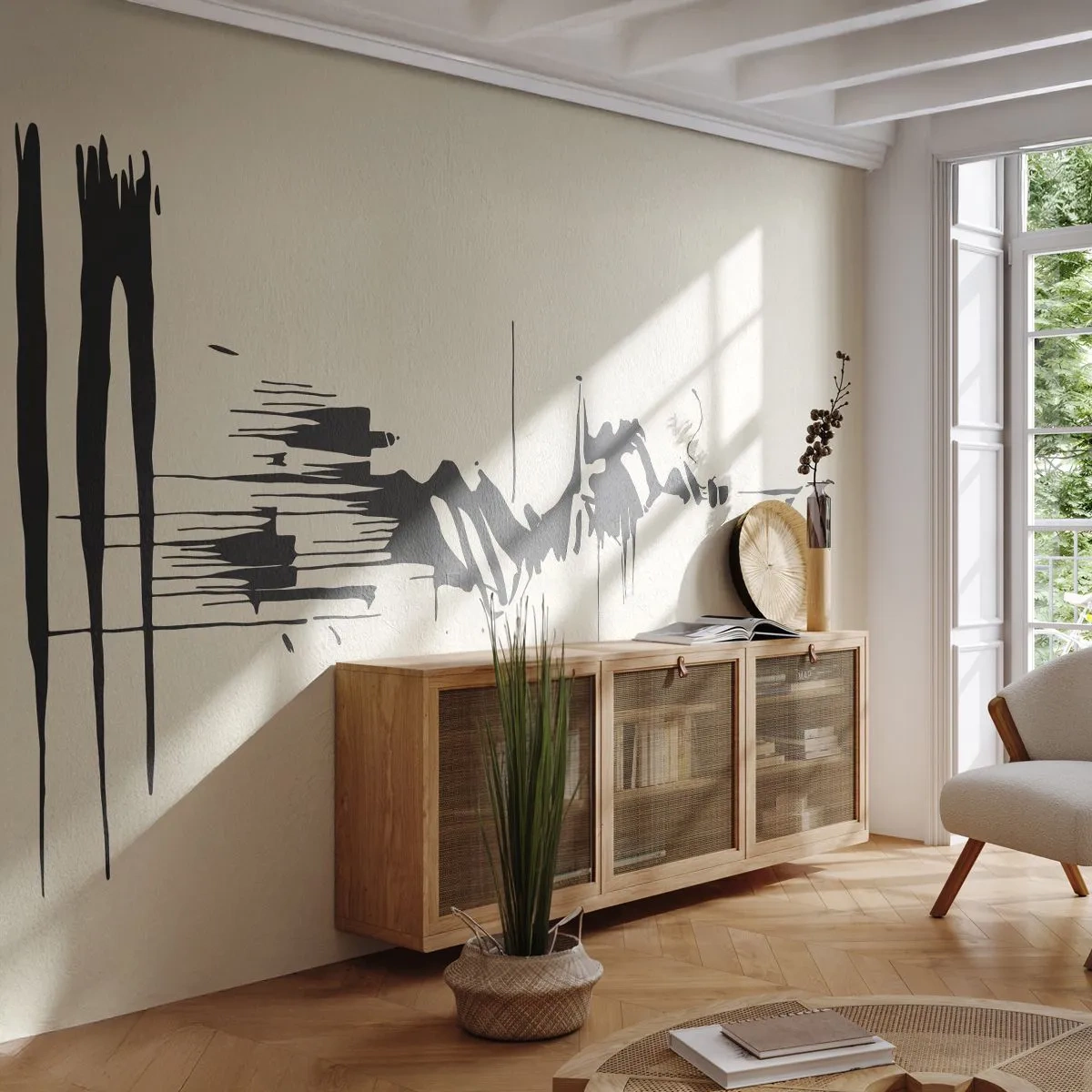 Fototapet på mål Premium Sand - Skyndsom abstraktion - Abstraktion, Minimalisme, Stykke