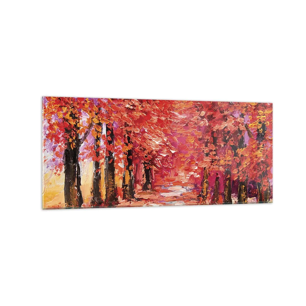 Billede på glas - Efterårets indtryk - 120x50 cm