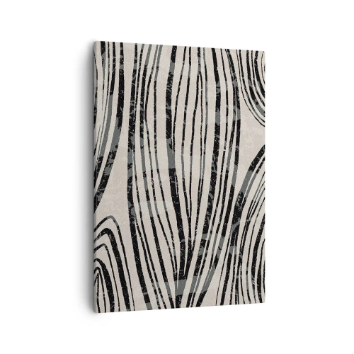 Lærredstryk - Billede på lærred - Et spild af linjer - 50x70 cm
