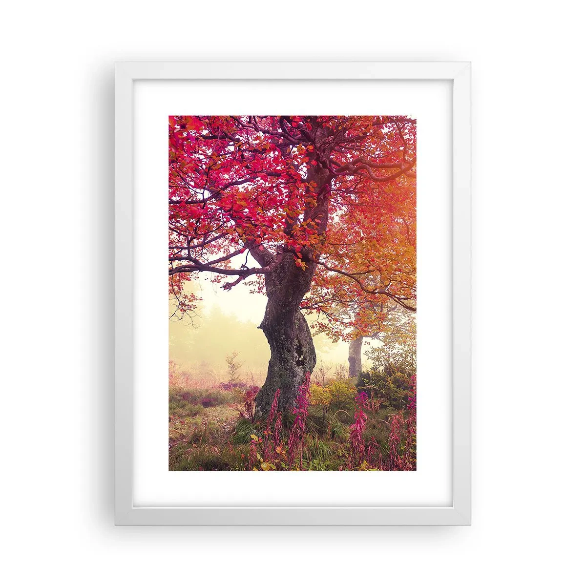 Plakat i hvid ramme - Et væld af blomstring - 30x40 cm