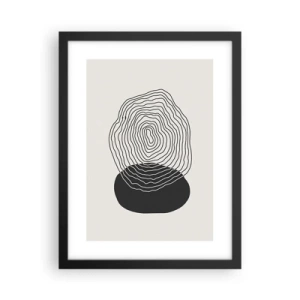 Plakat i sort ramme - Varighed og vibration - 30x40 cm
