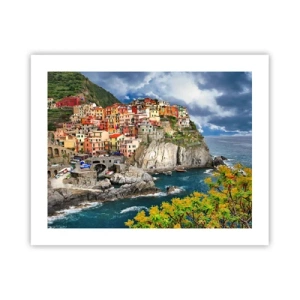 Plakat - En klynge klæber sig til klipperne - 50x40 cm