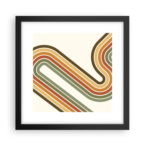 Plakat i sort ramme - Zigzag til destinationen - 30x30 cm