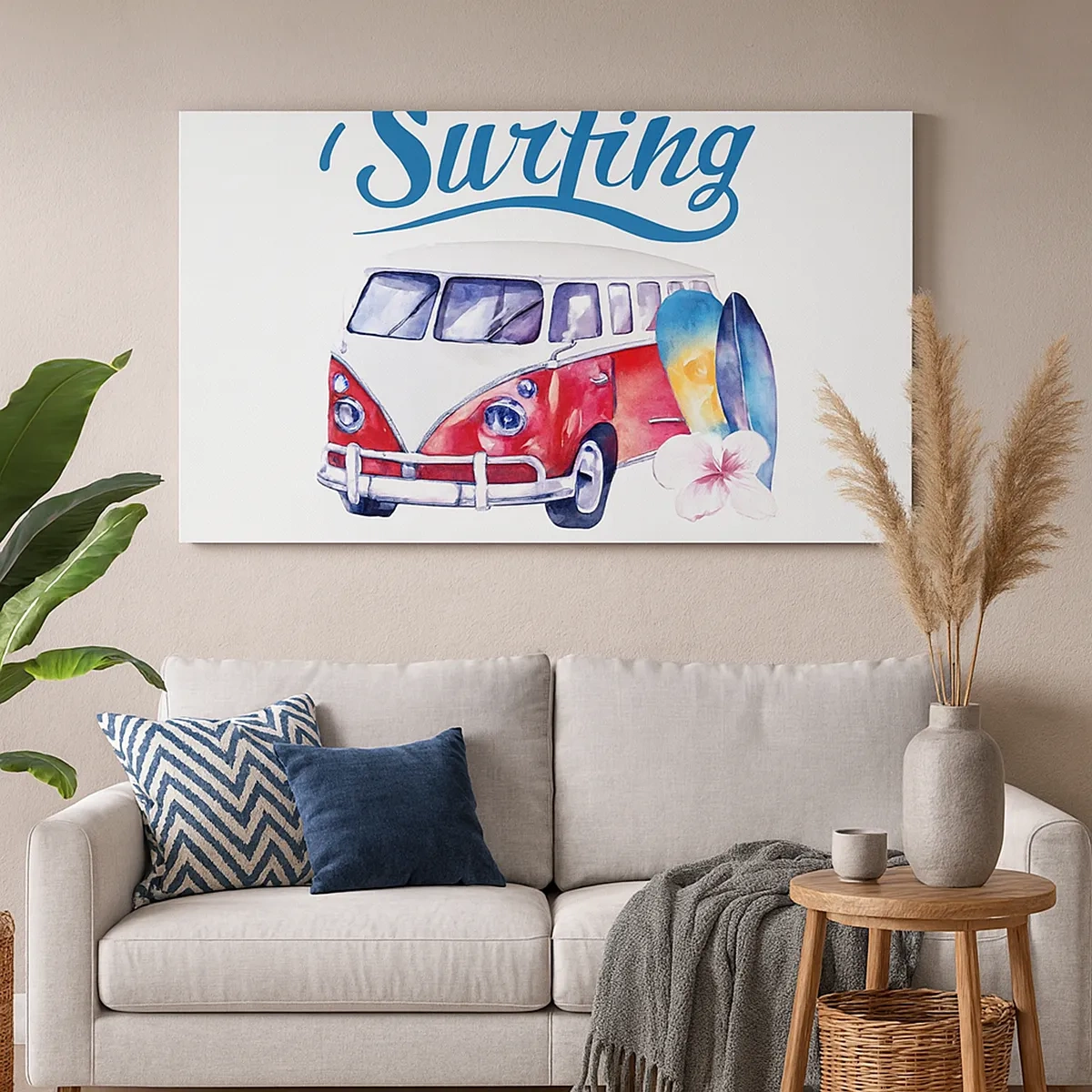 Lærredstryk - Billede på lærred - Agurk - en klassiker for surferen - 30x30 cm