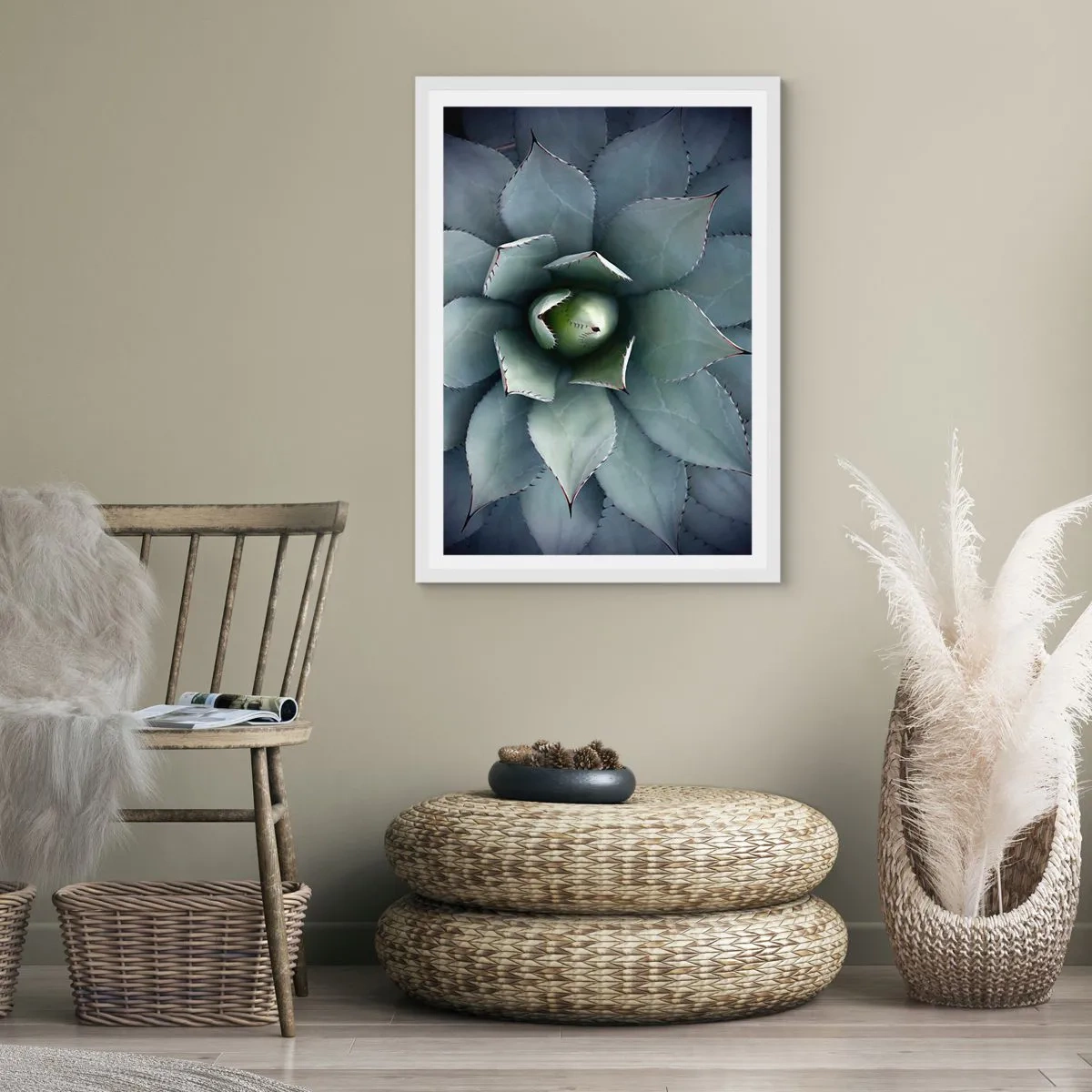 Plakat i hvid ramme - Lokkemad og advarsler - 50x70 cm