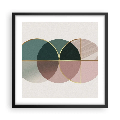 Plakat i sort ramme - Hjul for hjul… - 50x50 cm