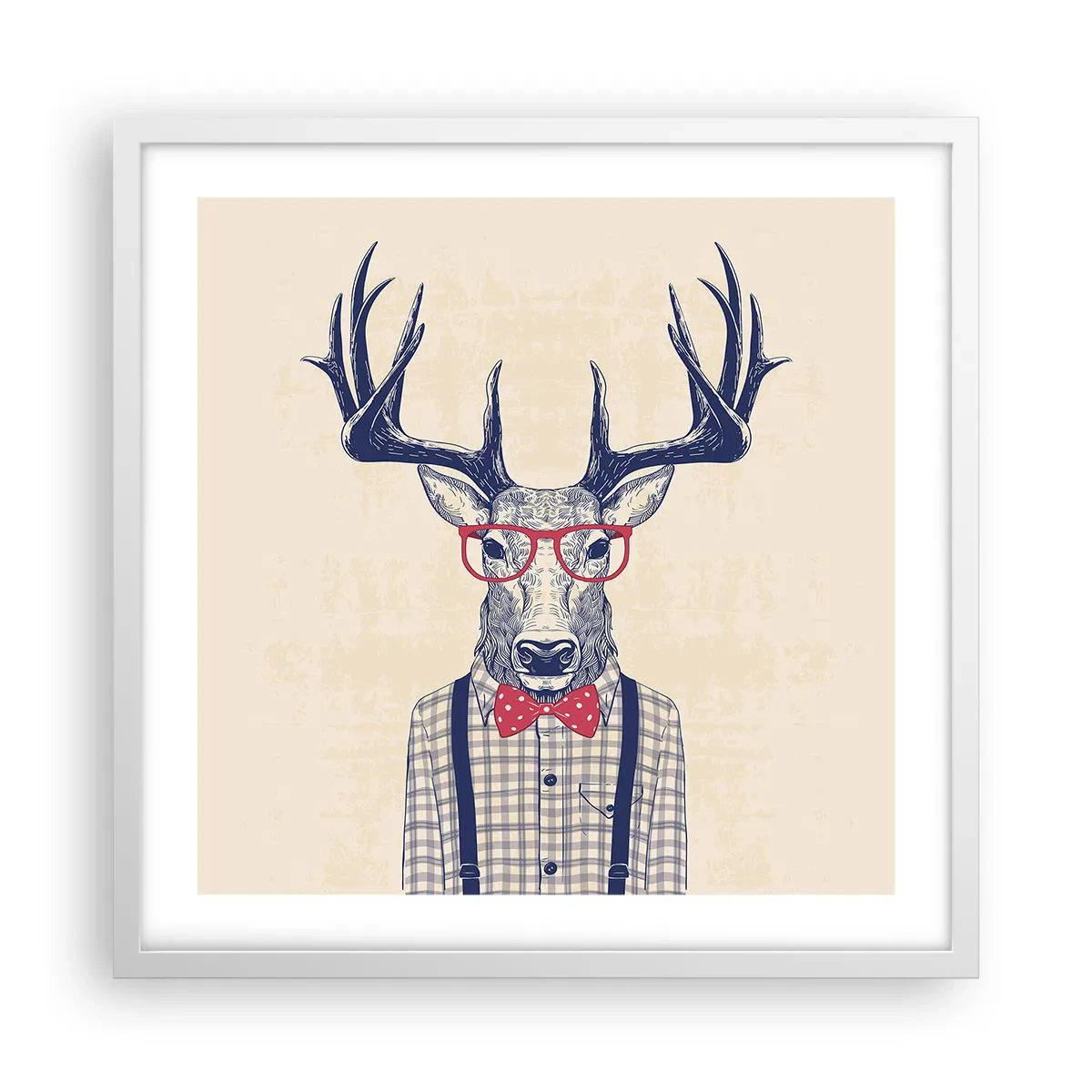 Plakat i hvid ramme - Et underholdende ekstravaganza - 50x50 cm