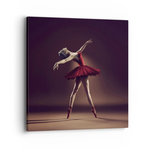 Lærredstryk - Billede på lærred - Prima ballerina - 40x40 cm