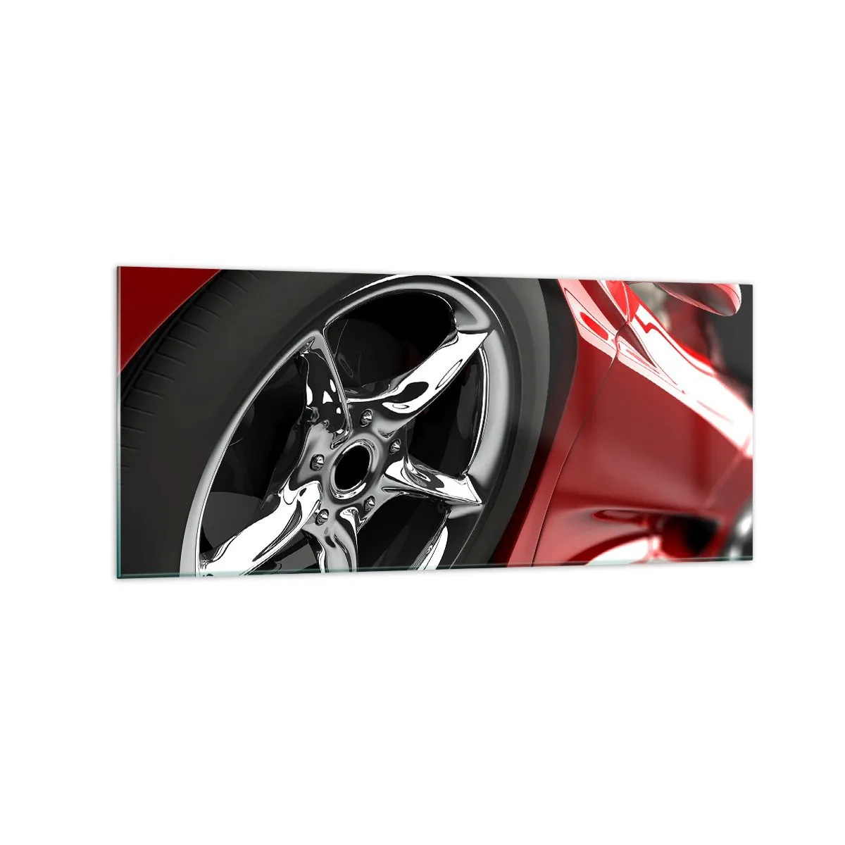 Billede på glas - Lavet til fart - 120x50 cm