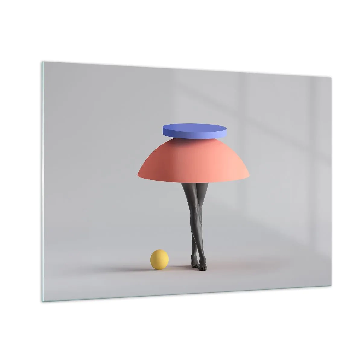 Billede på glas - Surrealistisk komposition - 100x70 cm