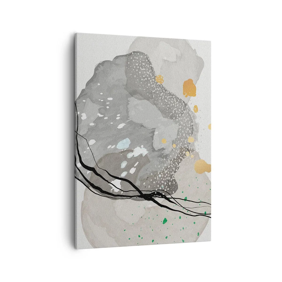 Lærredstryk - Billede på lærred - Organisk komposition - 50x70 cm