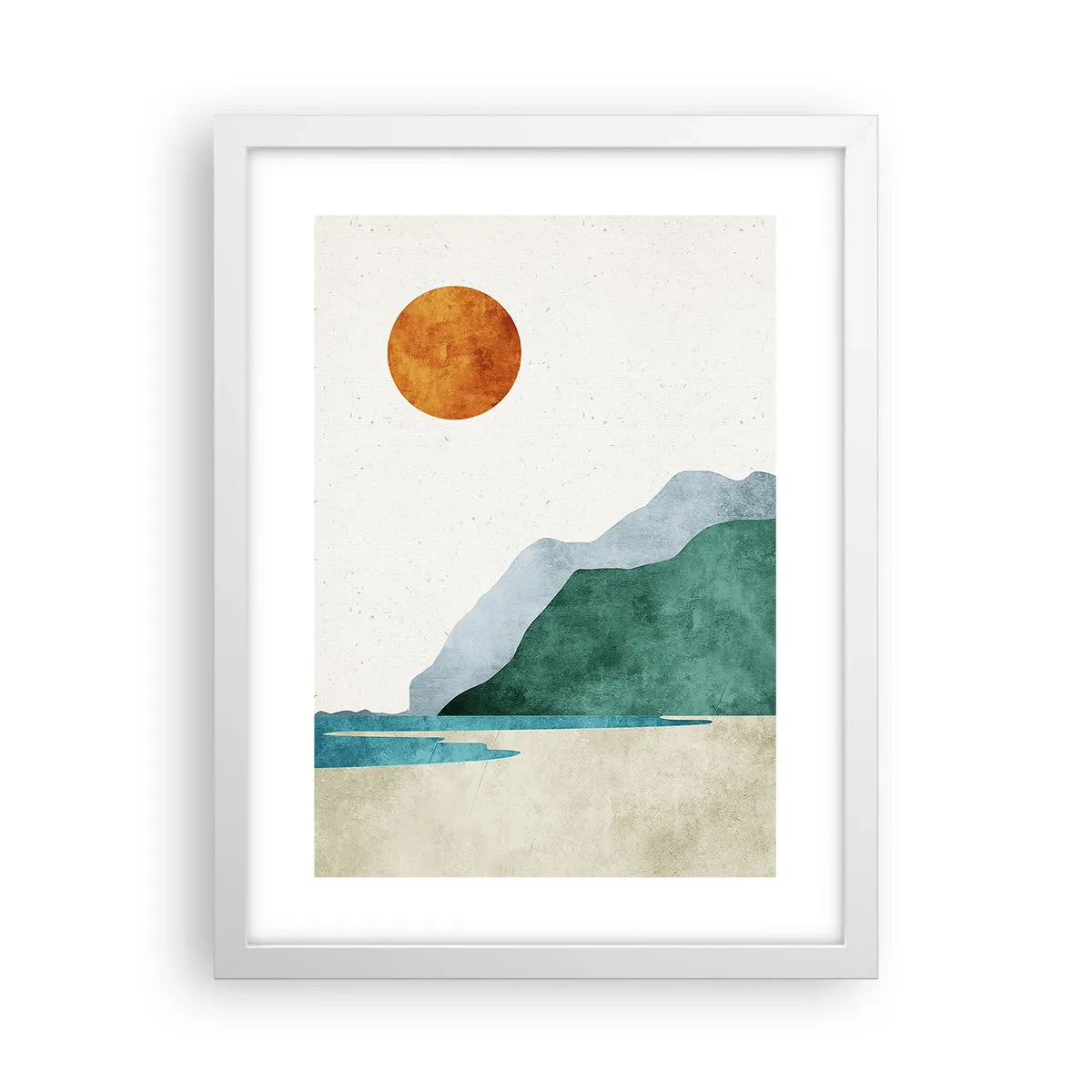 Plakat i hvid ramme - Landskab, som det burde være - 30x40 cm
