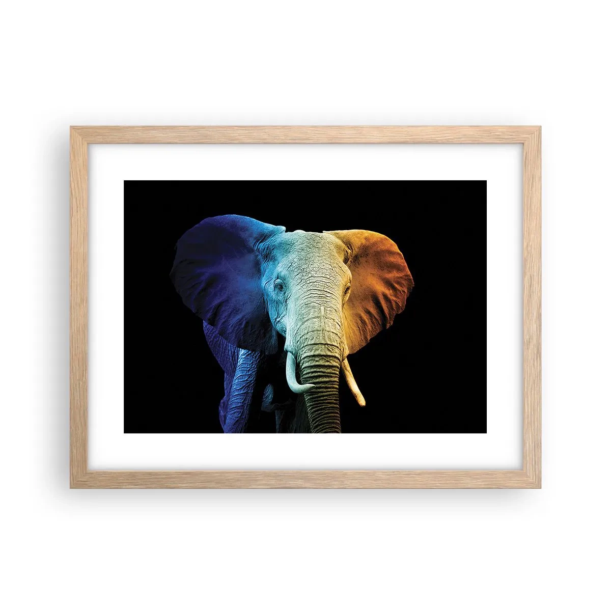 Plakat i ramme af lyst egetræ - Excentrisk, ikke underlig - 40x30 cm