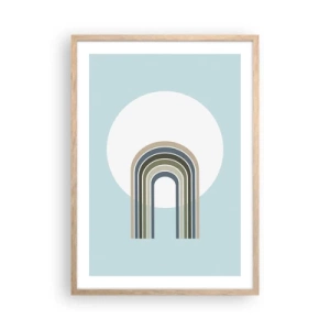 Plakat i ramme af lyst egetræ - Uimodståelig tiltrækningskraft - 50x70 cm
