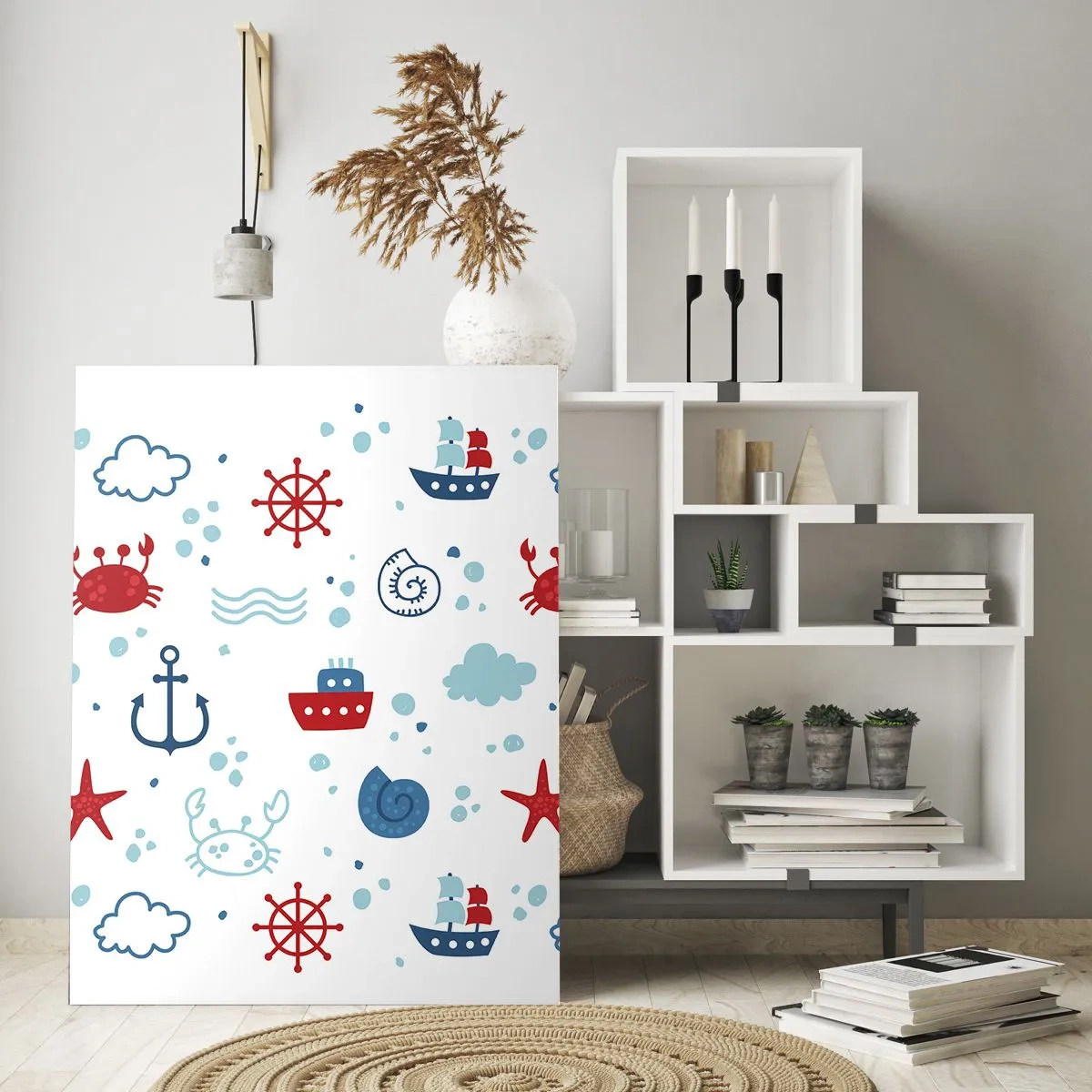 Billede på glas - En fortælling om havet - 70x100 cm