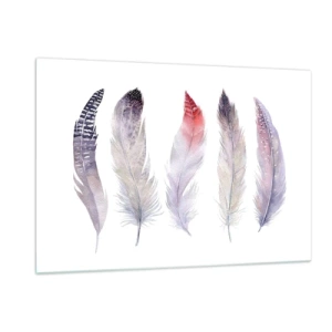 Billede på glas - Delikat som en flerfarvet tåge - 120x80 cm