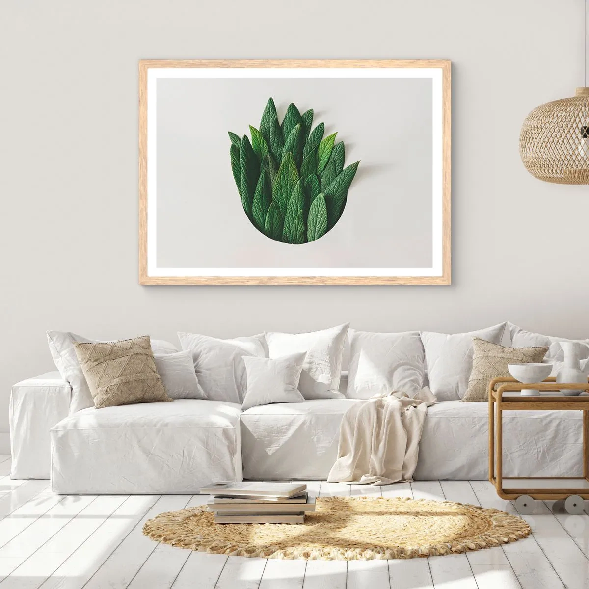 Plakat i ramme af lyst egetræ - Uhæmmet nysgerrighed - 91x61 cm