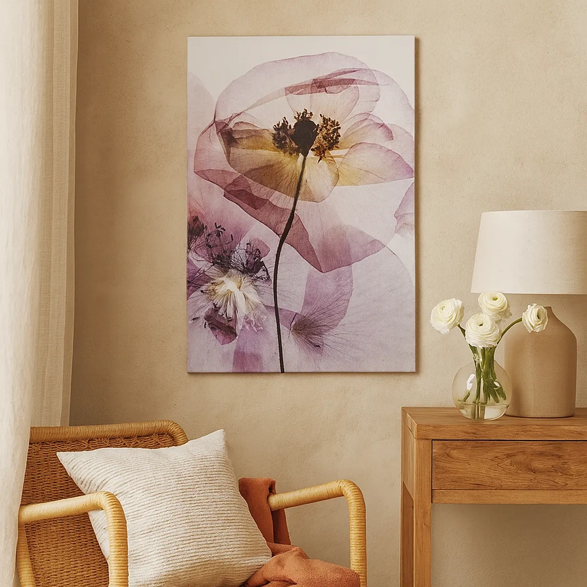Lærredstryk - Billede på lærred - Blomsterlegeme dias - 50x70 cm