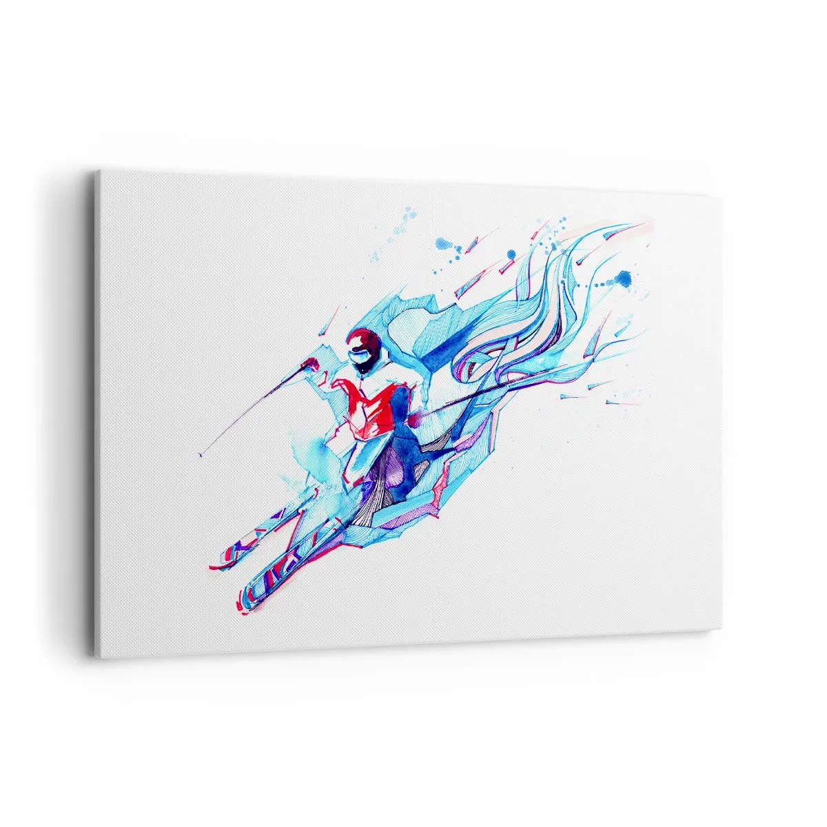 Lærredstryk - Billede på lærred - Den vanvittige jagt på glæde - 120x80 cm