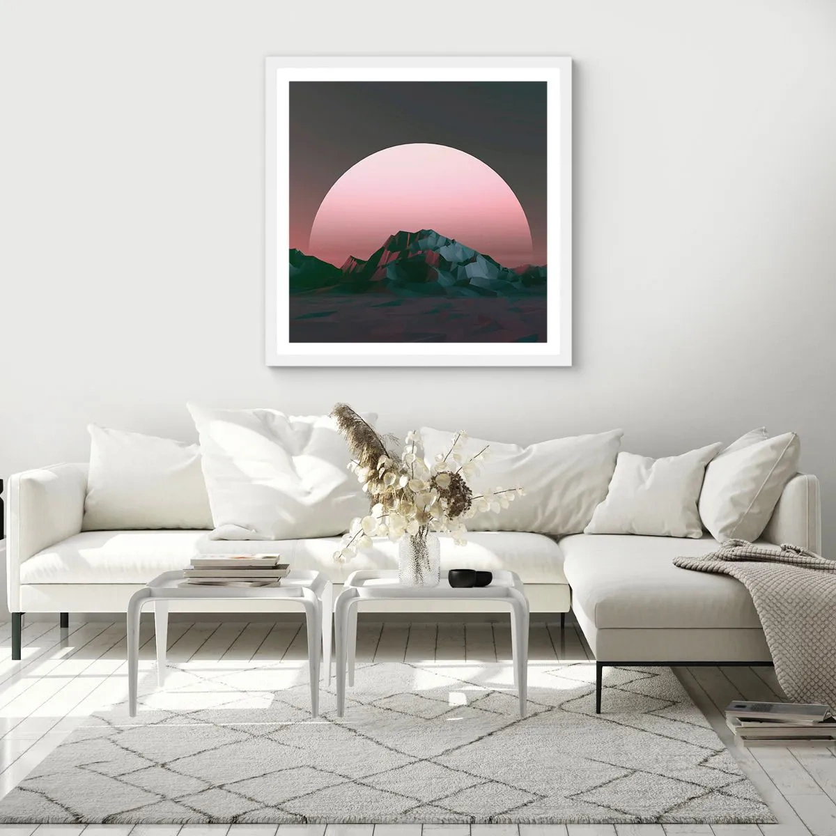 Plakat i hvid ramme - I en nabogalakse - 60x60 cm