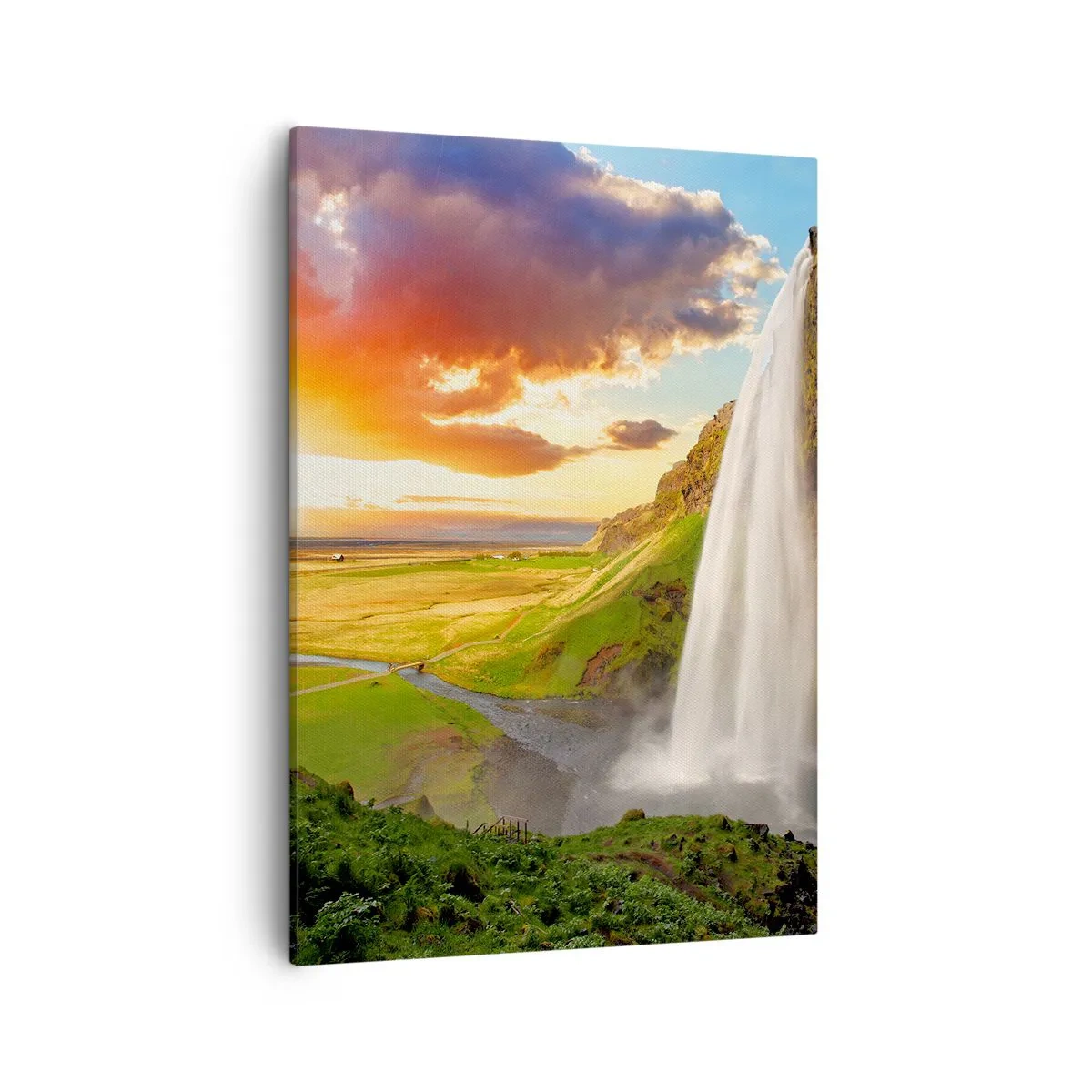Lærredstryk - Billede på lærred - Den islandske sommers fylde - 50x70 cm