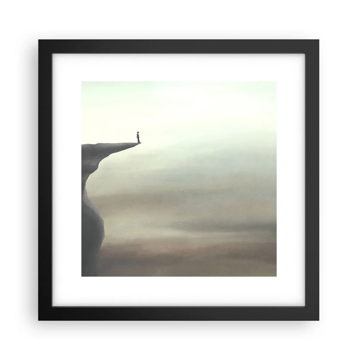 Plakat i sort ramme - Opad, selvfølgelig! - 30x30 cm