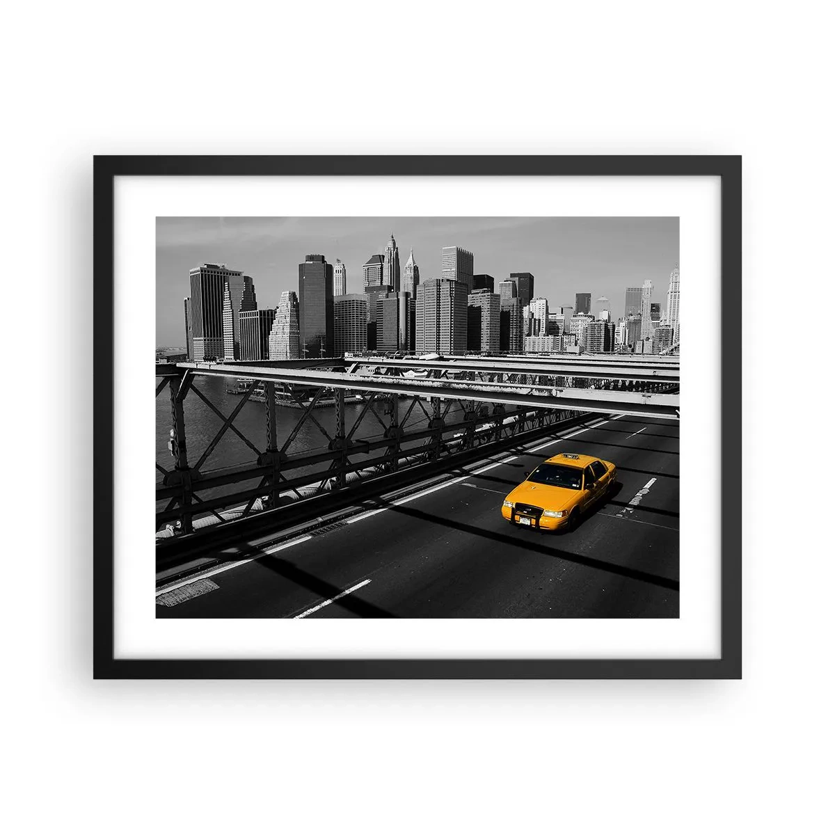 Plakat i sort ramme - Storbyens farve - 50x40 cm